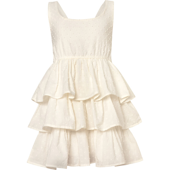 Plumeti Crudo Plumeti Dress, White