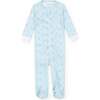 Parker Boys' Zipper Pajama, Sandcastles Blue - Footie Pajamas - 1 - thumbnail