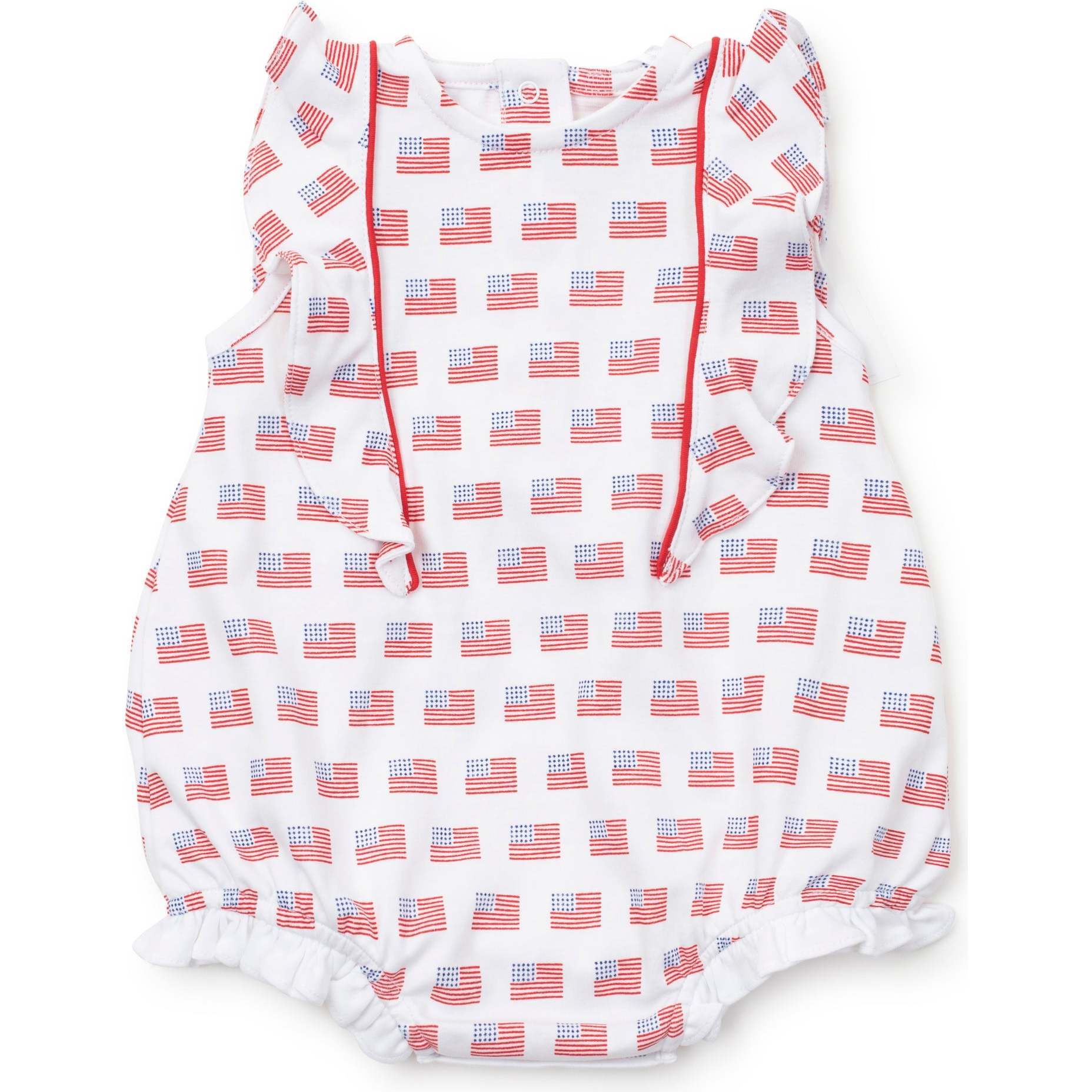 Mae Girls' Bubble, American Flag - Rompers - 1