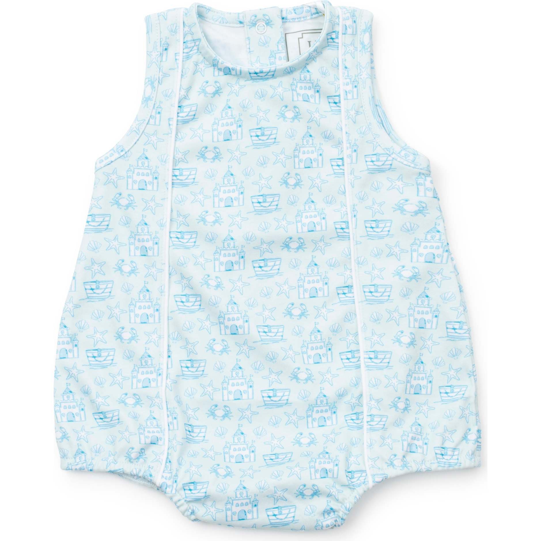 Reid Boys' Bubble, Sandcastles Blue - Rompers - 1