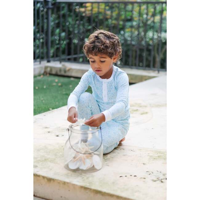 Jack Boys' Pajama Pant Set, Sandcastles Blue - Pajamas - 2
