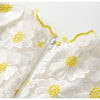 Valeria Embroidered Mini Dress, Ivory/Yellow - Dresses - 7