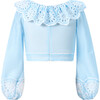 Harley Embroidery Top, Blue Stripe - Blouses - 2