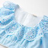 Harley Embroidery Top, Blue Stripe - Blouses - 3