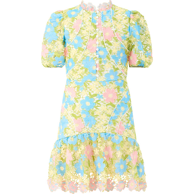 Ellison Embroidered Mini Dress, Floral - Dresses - 1