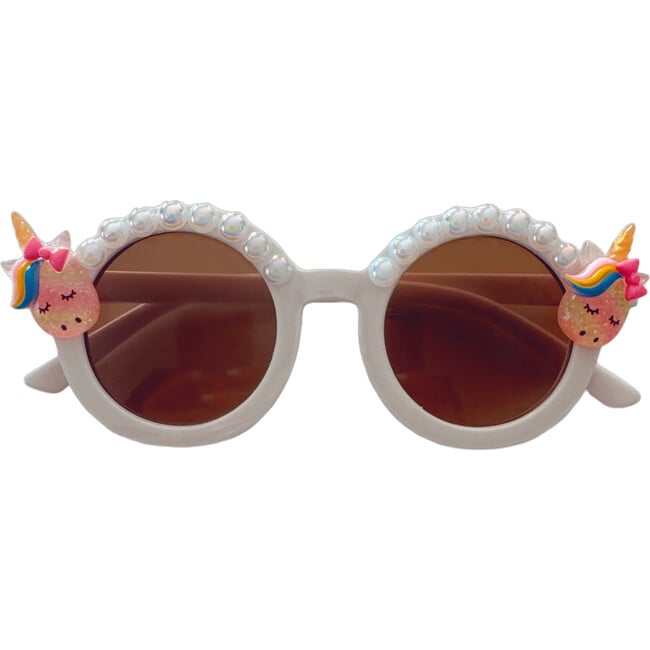 Unicorn Cloud Alina Round Sunnies, White