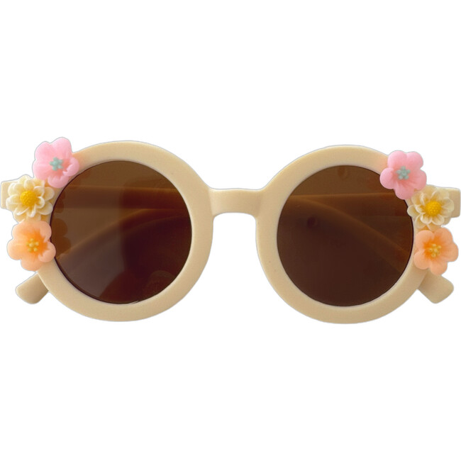 Sunset Flowers Alina Round Sunnies, Crème