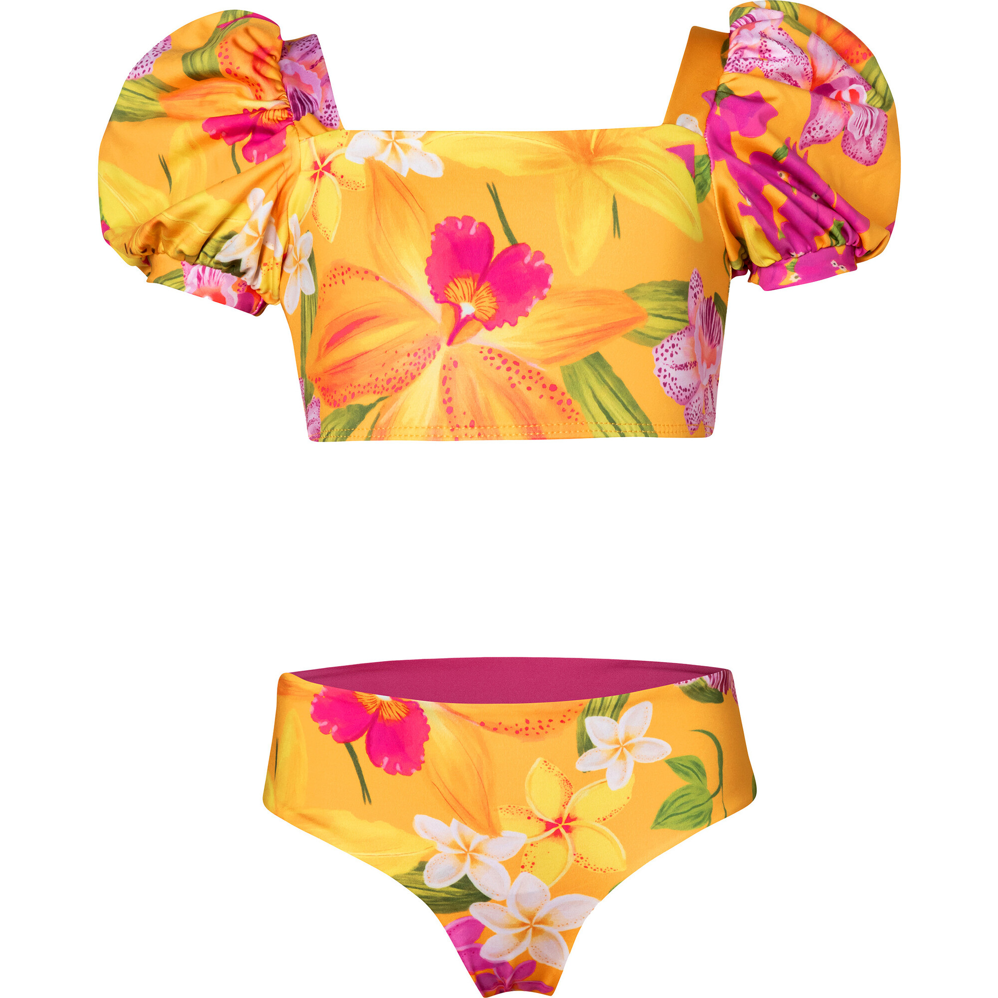 Veranera Amarillo Bubble Bikini Swimsuit, Yellow - Two Pieces - 1