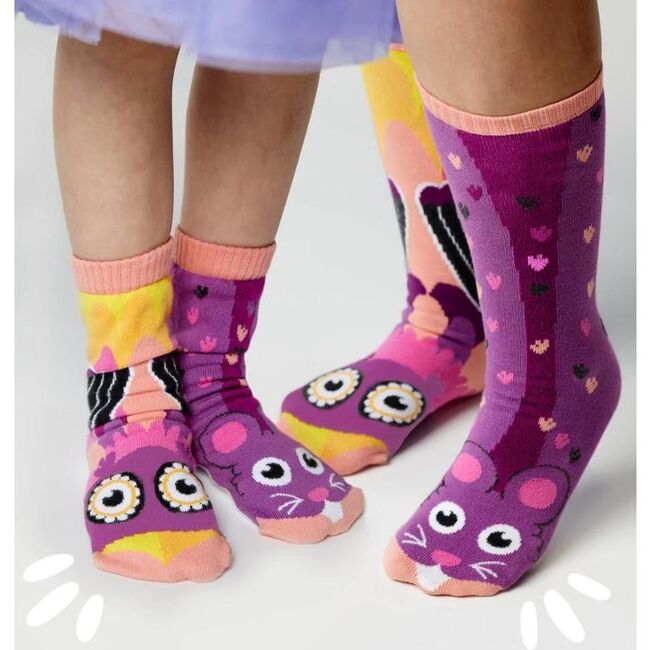 Owl & Mouse Matchy Mismatchy Socks Set (2 Pairs!) - Socks - 2