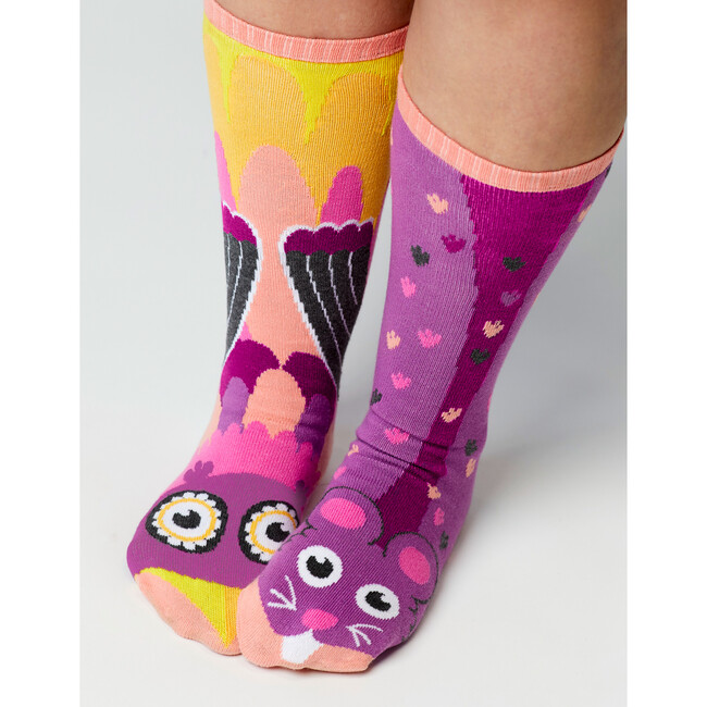 Owl & Mouse Matchy Mismatchy Socks Set (2 Pairs!) - Socks - 3
