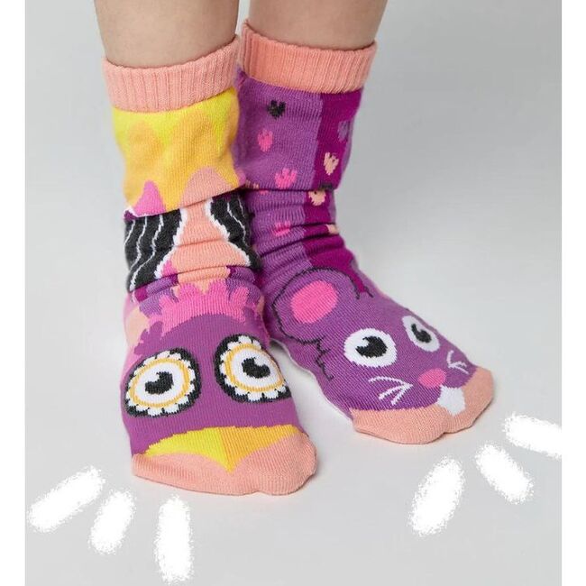 Owl & Mouse Matchy Mismatchy Socks Set (2 Pairs!) - Socks - 4