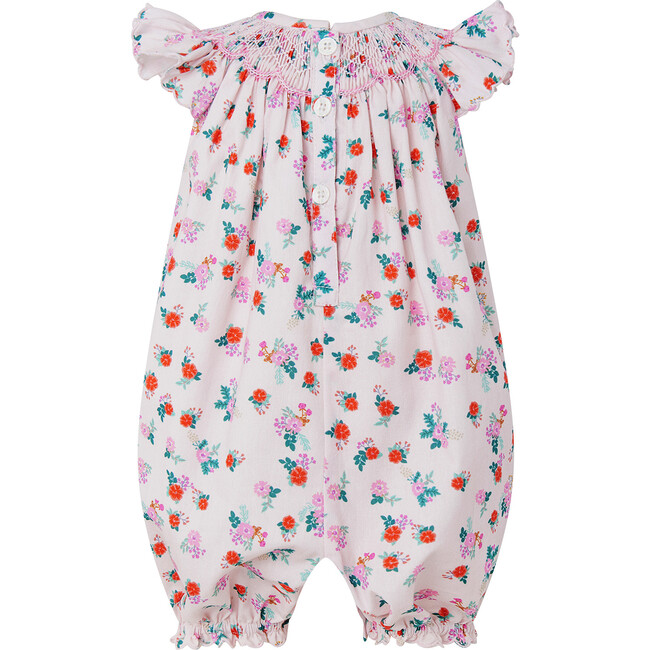 Wild Garden Smocked Bubble, Pink - Rompers - 2
