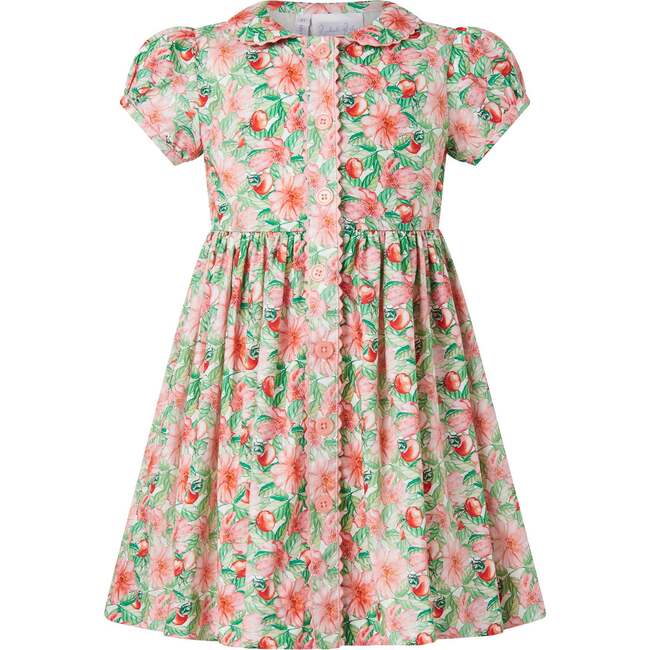 Tropical Fruit Button-Front Dress, Multi