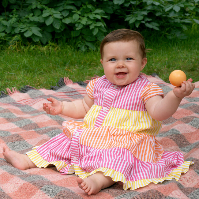 Striped Tier Button-Front Dress & Bloomers, Multi - Dresses - 3