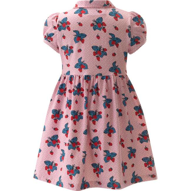 Strawberry Jersey Dress, Pink - Dresses - 2