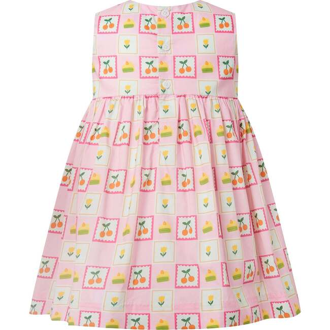 Patchwork Bow Dress & Bloomers, Pink - Dresses - 2