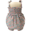 Pastel Floral Smocked Bubble, Pink - Rompers - 2