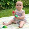 Pastel Floral Smocked Bubble, Pink - Rompers - 3