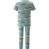 Noah's Ark Animal Pyjamas, Blue - Pajamas - 2