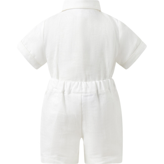 Linen Shirt and Short Set, White