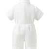 Linen Shirt and Short Set, White - Mixed Apparel Set - 2
