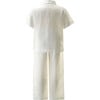 Linen Shirt and Trouser Set, White - Mixed Apparel Set - 2