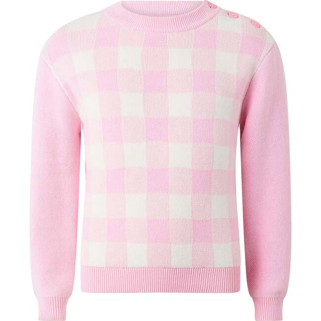 Gingham Sweater, Pink