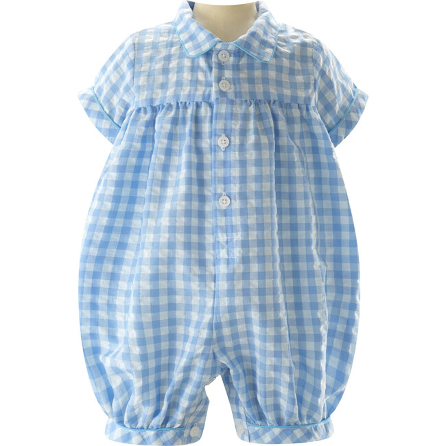 Gingham Babysuit, Blue