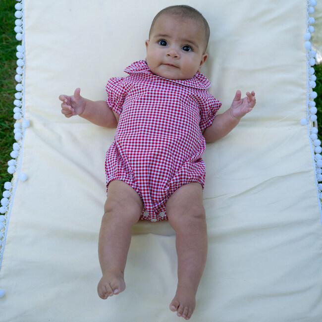 Gingham Bubble, Red - One Pieces - 3
