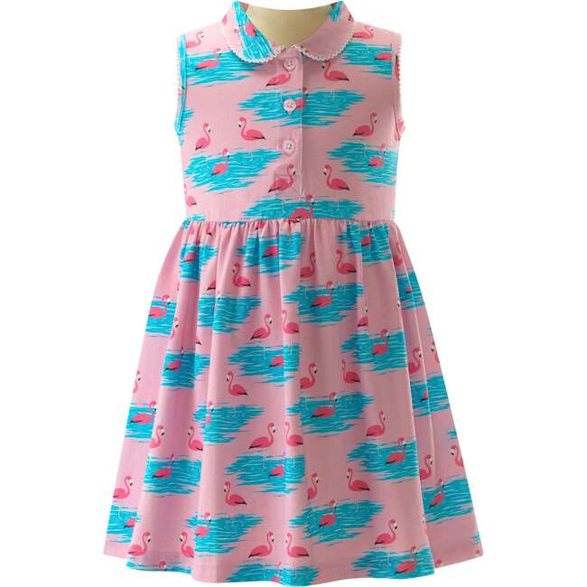 Flamingo Jersey Dress, Pink
