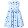 Dot Peter Pan Collar Dress, Blue - Dresses - 1 - thumbnail