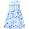 Dot Peter Pan Collar Dress, Blue - Dresses - 2