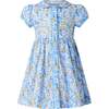 Daisy Button-Front Dress, Blue - Dresses - 1 - thumbnail