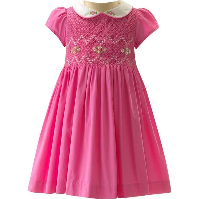 Bodice Smocked Dress, Pink - Dresses - 1
