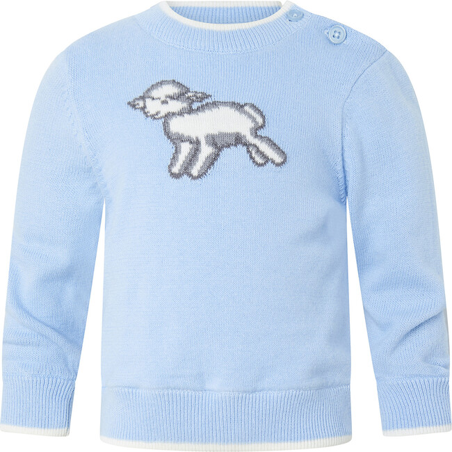 Baby Lamb Intarsia Sweater, Blue