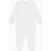 Stripe Two Way Zip-Up Sleepsuit 3 Pack, White - Footie Pajamas - 6