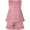 Gingham Frill Top & Short Set, Red - Mixed Apparel Set - 1 - thumbnail