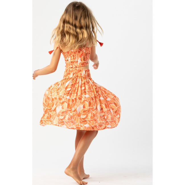 Kids Havana Skirt, Orange - Skirts - 3