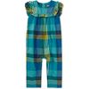 Woven Ruffle Baby Romper, Amazonian Plaid - Rompers - 1 - thumbnail