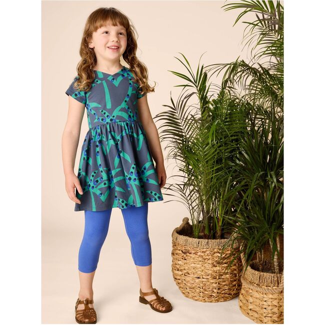 Solid Capri Leggings, Majorelle Blue - Leggings - 4