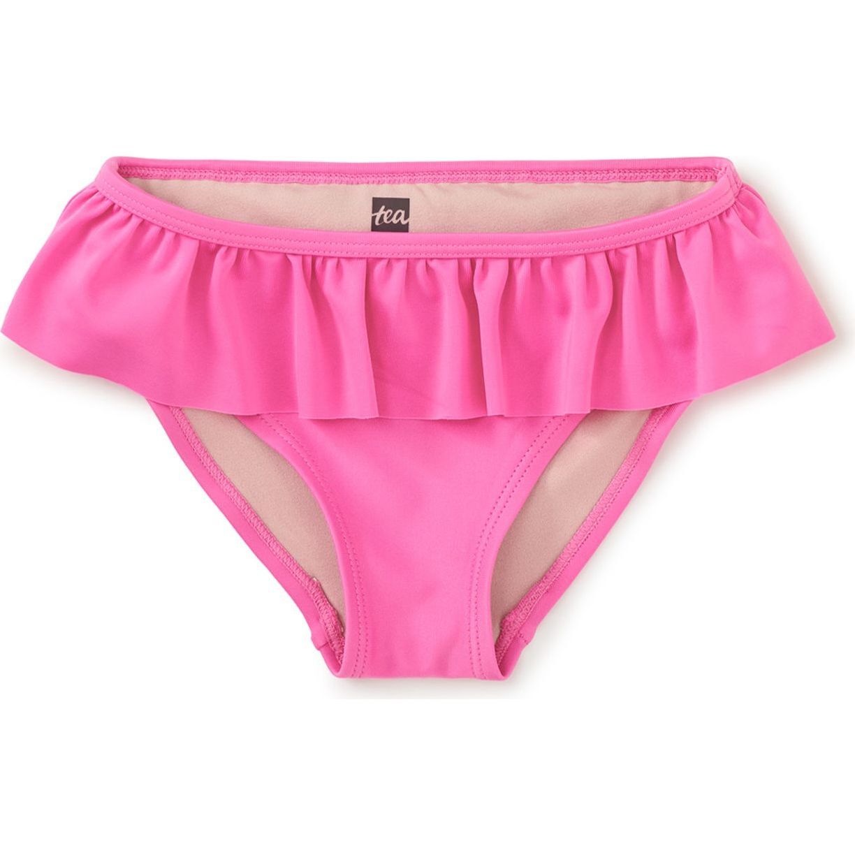 Ruffled Bikini Bottoms, Tropical Pink - Two Pieces - 1