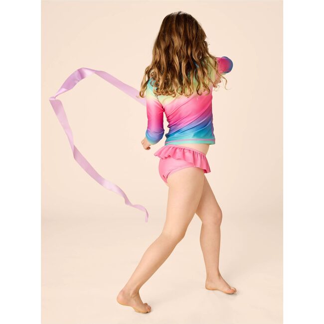 Ruffled Bikini Bottoms, Tropical Pink - Two Pieces - 3
