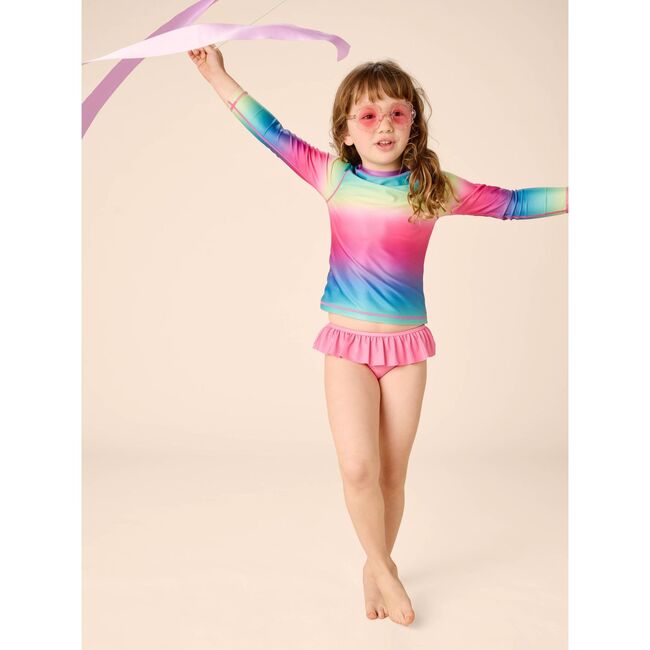 Ruffled Bikini Bottoms, Tropical Pink - Two Pieces - 5