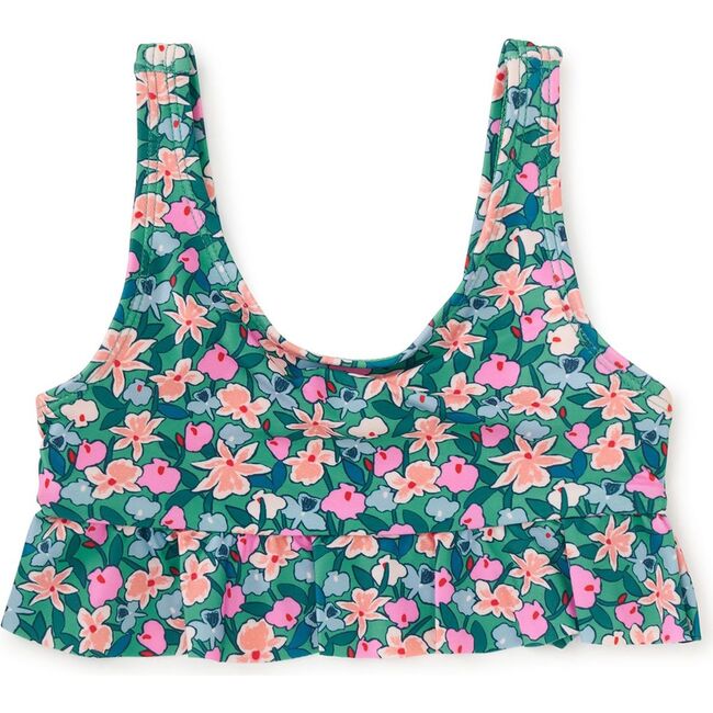 Ruffle Tankini Swim Top, Orchid Ditsy