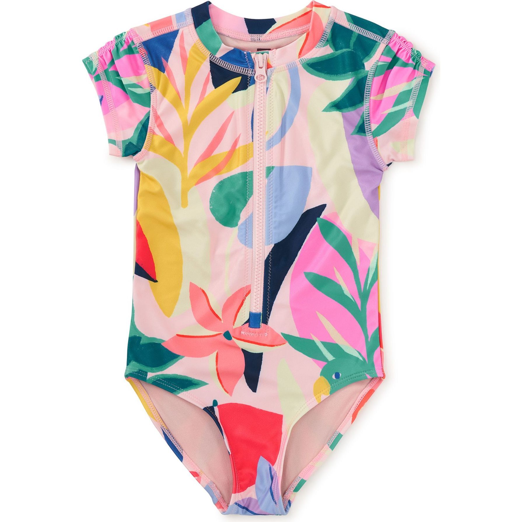 Rash Guard One-Piece Swimsuit 2.0, Parakeet Tropicalia - One Pieces - 1