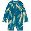 Rash Guard Baby Swimsuit, Blue & Yellow Macaws - Two Pieces - 1 - thumbnail