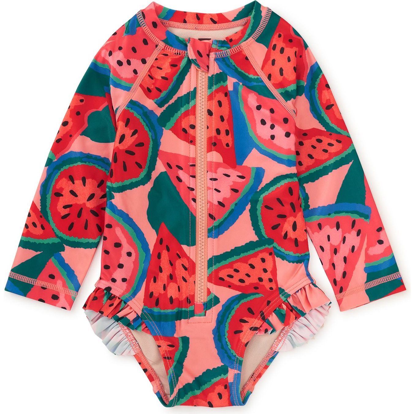 Rash Guard Baby Swimsuit 2.0, Wiggly Watermelons - One Pieces - 1