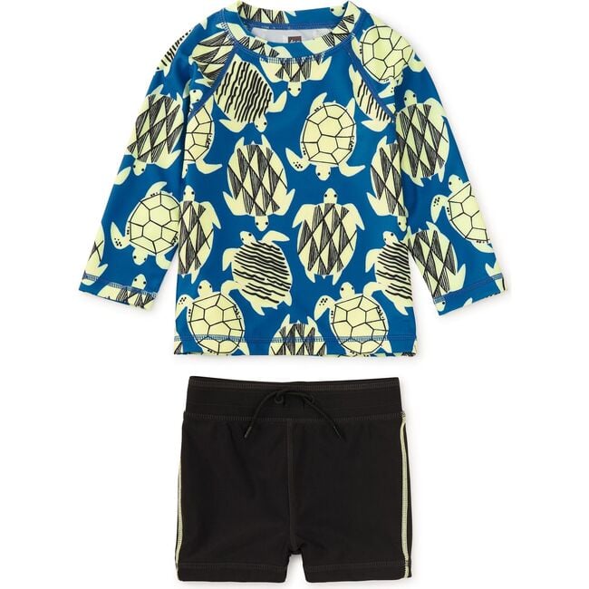 Rash Guard Baby Swim Set 3.0, Tiled Turtles