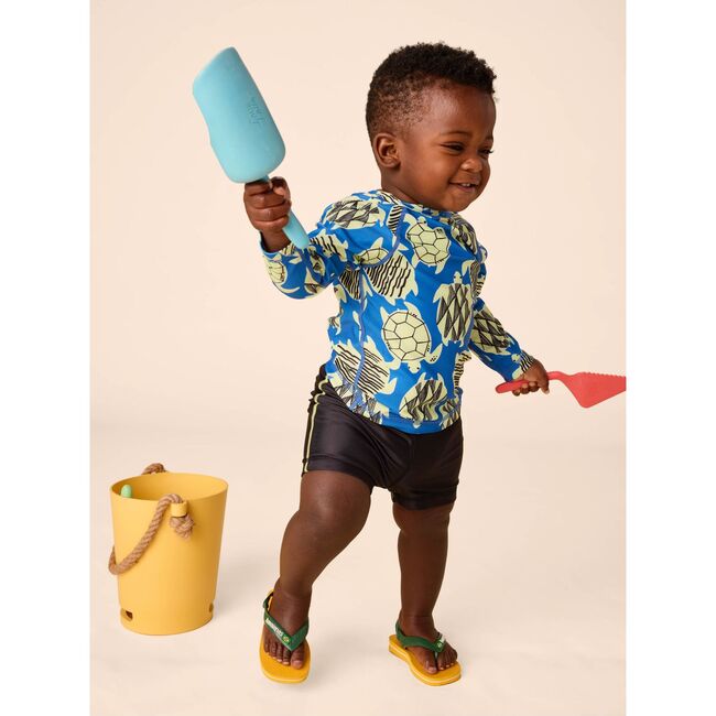Rash Guard Baby Swim Set 3.0, Tiled Turtles - Two Pieces - 2