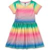 Short Sleeve Wrap Neck Dress, Rio de Janeiro Rainbow - Dresses - 1 - thumbnail